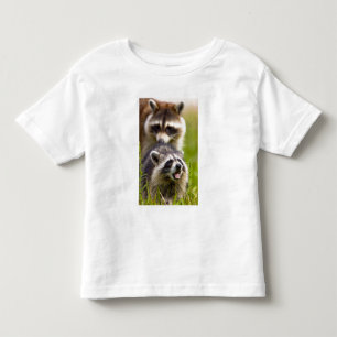 Camiseta Infantil O guaxinim, Procyon lotor, é um mamífero amplament