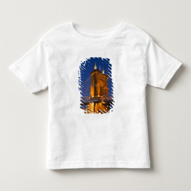 Camiseta Infantil O horizonte de Cincinnati, Ohio, EUA ao anoitecer (Frente)