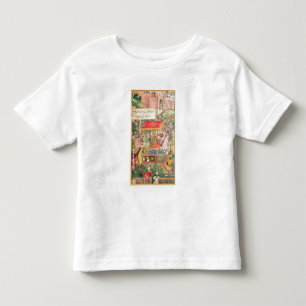 Camiseta Infantil O imperador Babur do líder recebe os enviado Uzbe