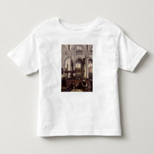 Camiseta Infantil O interior de Oude Kerk, Amsterdão, c.1660