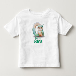 Camiseta Infantil O is for Olivia - Custom Toddler T-Shirt