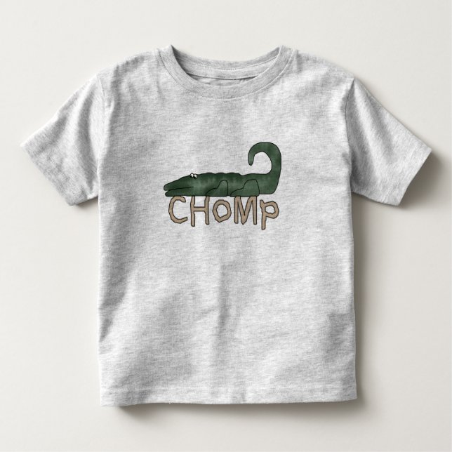 Camiseta Infantil O jacaré Chomp (Frente)