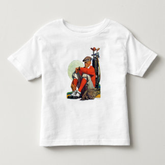 Camiseta Infantil O jogador de golfe manteve-se esperar