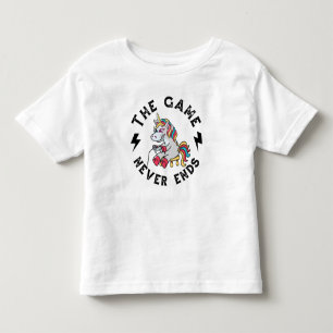 Camiseta Infantil O Jogo nunca acaba para Unicórnios