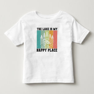 Camiseta Infantil O lago é o meu feliz lugar, o lago Vintage, que a