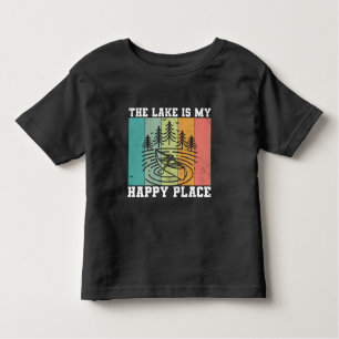 Camiseta Infantil O lago é o meu feliz lugar, o lago Vintage, que af