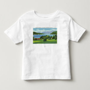 Camiseta Infantil O lago Whiteface Mt na distância