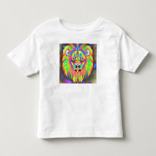 Camiseta Infantil O Leão no Arco-íris Negativo