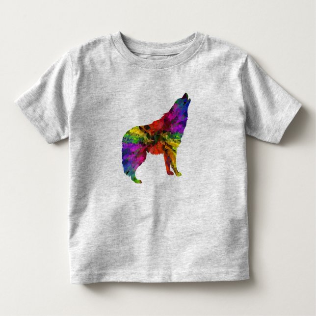 Camiseta Infantil O lobo do urro caçoa o t-shirt (Frente)