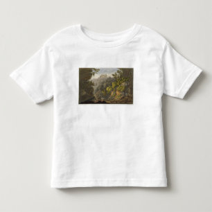 Camiseta Infantil O lombo de Shanklin, 'da ilha do Wight ilustra