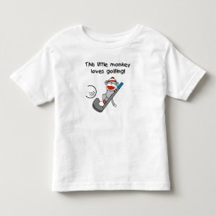 Camiseta Infantil O macaco ama Golfing t-shirt e presentes