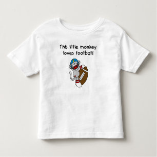 Camiseta Infantil O macaco da peúga ama o futebol