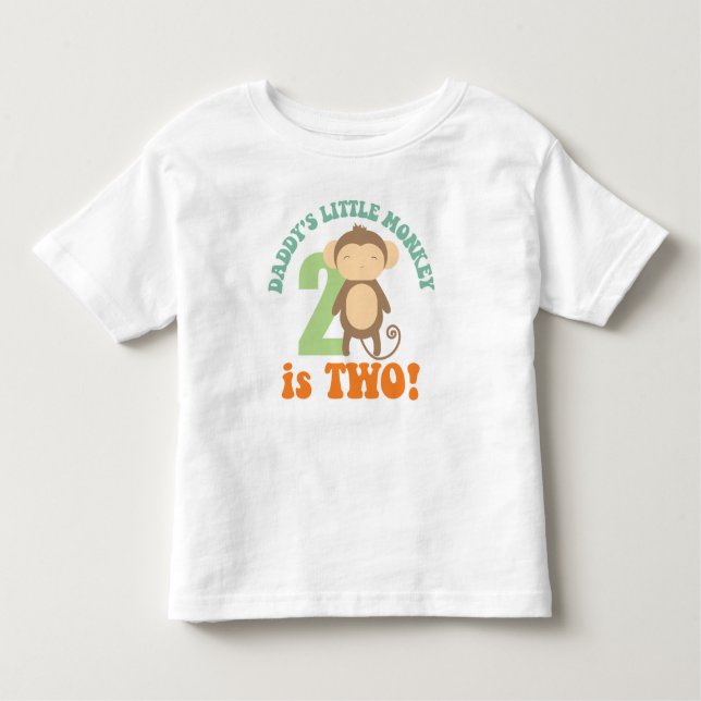 Camiseta Infantil O macaco pequeno do pai (Frente)