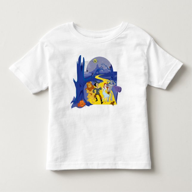 Camiseta Infantil O Mágico de Oz™ | Floresta Assombrada de Halloween (Frente)
