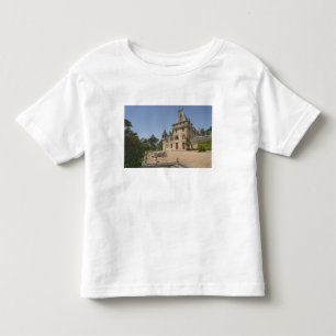 Camiseta Infantil O magnífico Chateau de Pressac e jardim