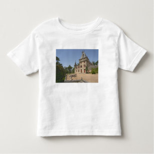 Camiseta Infantil O magnífico Chateau de Pressac e o jardim