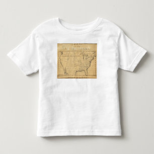 Camiseta Infantil O mapa das crianças dos Estados Unidos