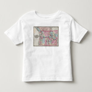 Camiseta Infantil O mapa de Bancroft de Oregon, Washington, Idaho