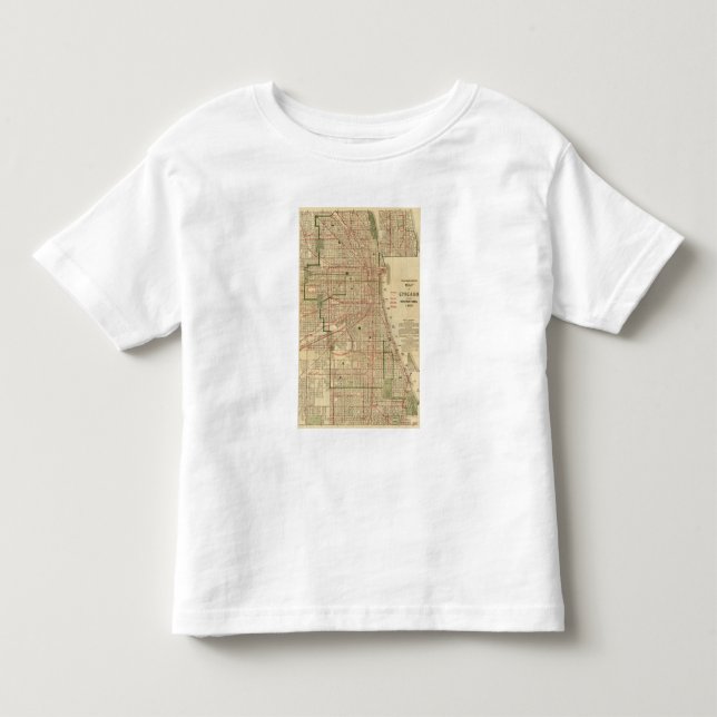 Camiseta Infantil O mapa de Blanchard de Chicago (Frente)