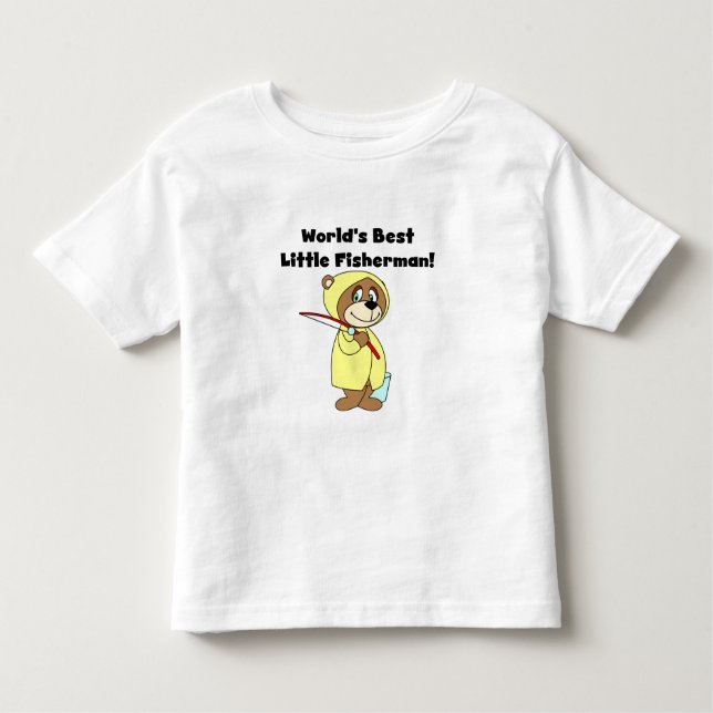 Camiseta Infantil O melhor pescador pequeno do mundo (Frente)