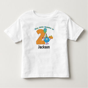 Camiseta Infantil O monstro pequeno caçoa o segundo aniversário