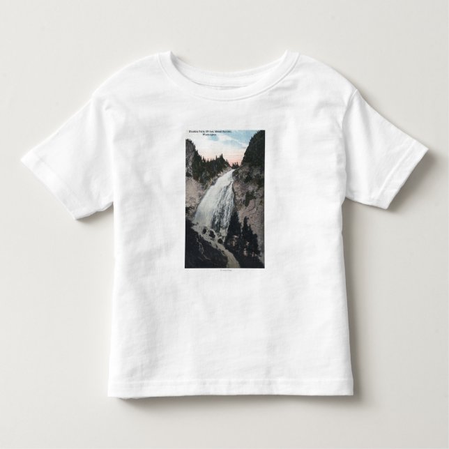 Camiseta Infantil O Monte Rainier, Washington - ideia de quedas de (Frente)