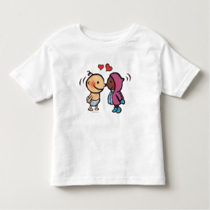 Camiseta Infantil O nariz Eskimo amigável beija miúdos