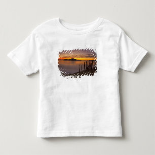 Camiseta Infantil O nascer do sol sobre a Isla Danzante no Golfo de