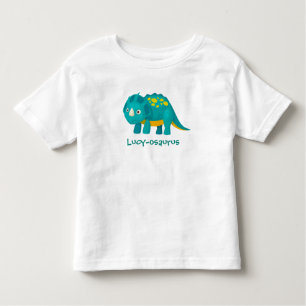 Camiseta Infantil O nome do seu filho Design Dinossaur Toddler T-shi