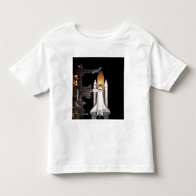 Camiseta Infantil O ônibus espacial Atlantis fica pronto (Frente)