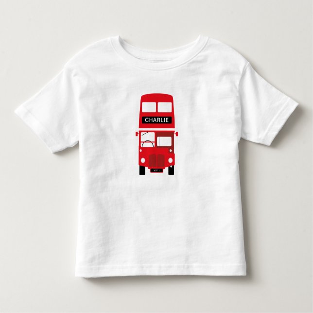 Camiseta Infantil O ônibus vermelho de Londres personalizado caçoa o (Frente)