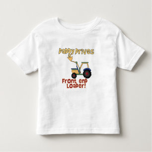 Camiseta Infantil O pai conduz um carregador da parte frontal