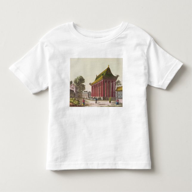 Camiseta Infantil "O palácio europeu" em Yuen-Ming-Yuan, illustrat (Frente)