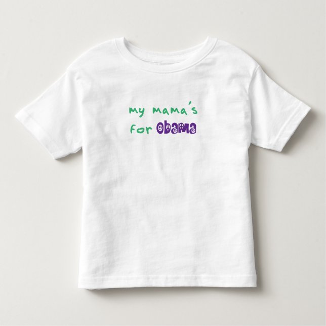 Camiseta Infantil O Para Obama Criança T-shirt do meu Mama (Frente)