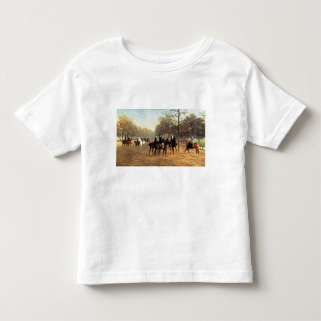 Camiseta Infantil O passeio da manhã, fileira podre, Hyde Park, 1894 (Frente)