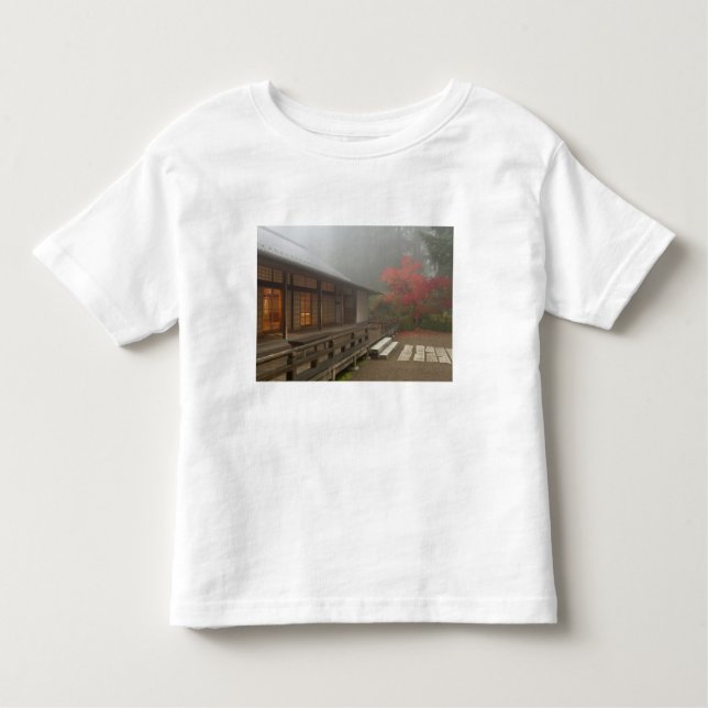 Camiseta Infantil O pavilhão no Jardim Japonês Portland (Frente)