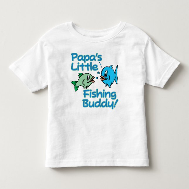 CAMISETA INFANTIL O PEQUENO AMIGO DE PESCA DO PAPA! (Frente)
