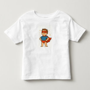 Camiseta Infantil O Pequeno Herói do pai - Design de Cartoon Super K