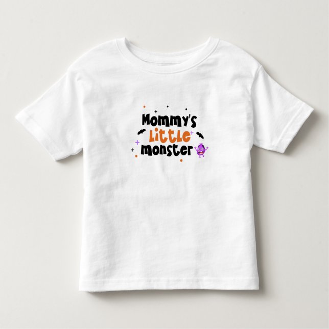 Camiseta Infantil O Pequeno Monstro do Dia das Bruxas (Frente)