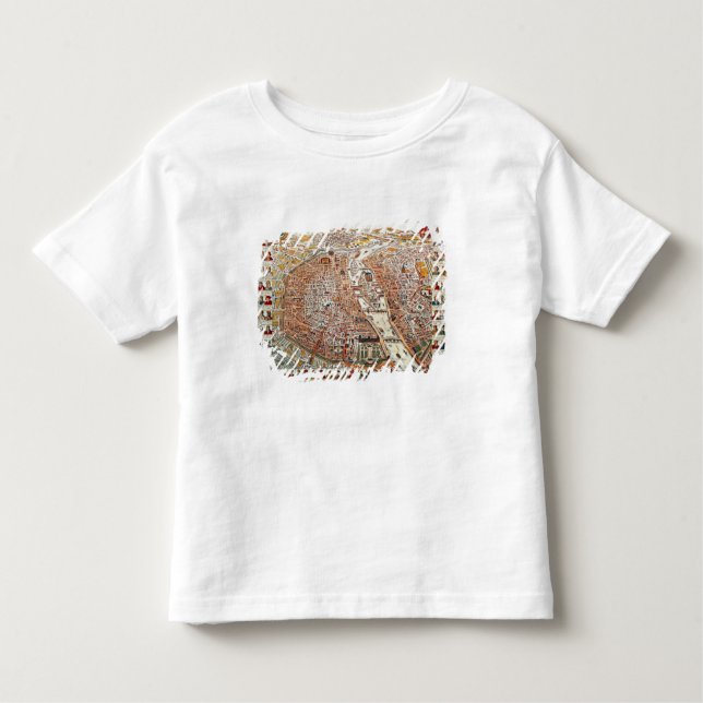 Camiseta Infantil O plano de Paris limitou por um cronológico (Frente)
