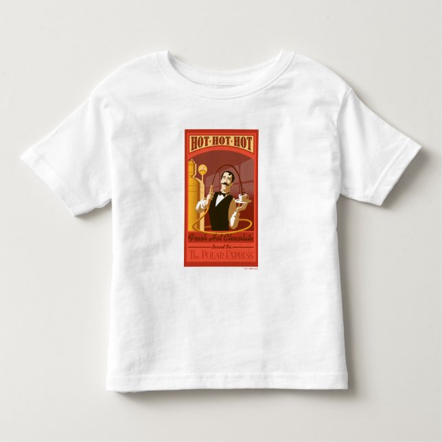 Camiseta Infantil O Polar Express | Arte venosa com chocolate quente (Frente)