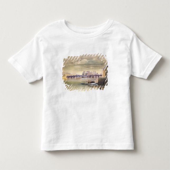 Camiseta Infantil O Pont-Neuf e o Ile de la Menção, 1881 (Frente)