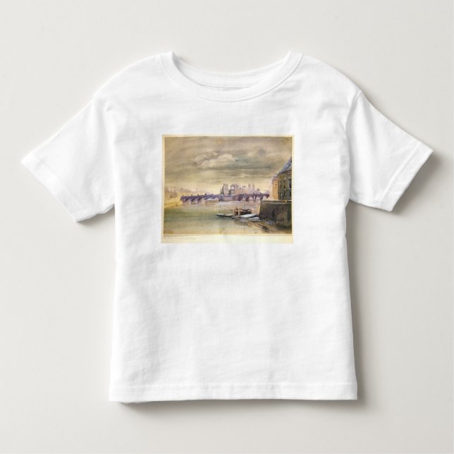 Camiseta Infantil O Pont-Neuf e o Ile de la Menção, 1881 (Frente)