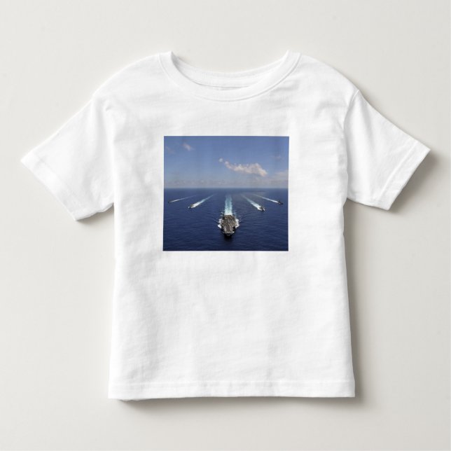 Camiseta Infantil O porta-aviões USS Abraham Lincoln (Frente)