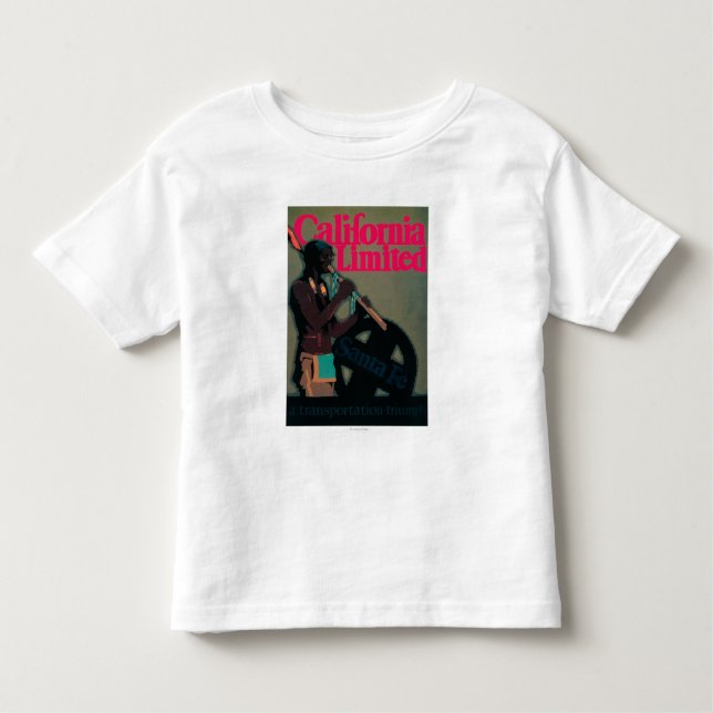 Camiseta Infantil O poster de viagens limitado Califórnia do trem (Frente)