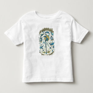 Camiseta Infantil O prato de Iznik pintado com um pavão