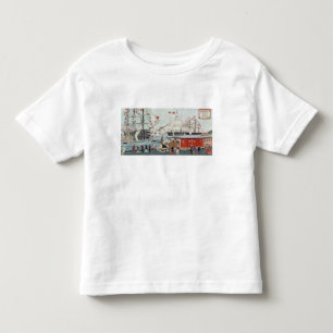 Camiseta Infantil O presente de Perry do comodoro de uma estrada de