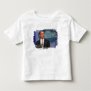 Camiseta Infantil O presidente Barack Obama faz um anúncio