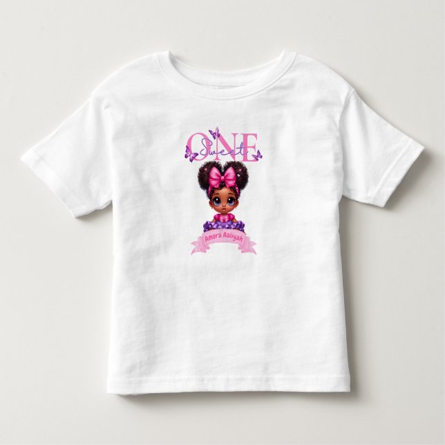 Camiseta Infantil O primeiro aniversario de Pastel da Garota Mais Do (Frente)