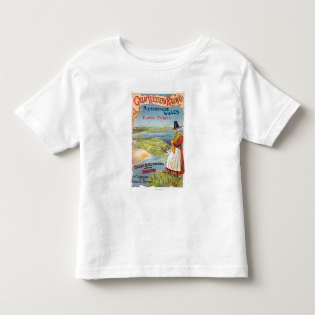 Camiseta Infantil O Promo de Great Western Railray visita a Wales (Frente)